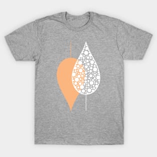 Drop shaped abstract leaves art T-Shirt